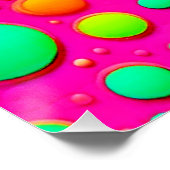 Lebhafter Pop des Farbdesigns Poster (Ecke)