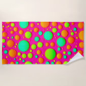 Lebhafter Pop des Farbdesigns Strandtuch (Vorderseite)