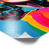 Lebhafter Pop Kunst Die Retro-Kulisse Fotodruck (Ecke)