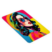 Lebhafter Pop Kunst Die Retro-Kulisse Magnet (Rechte Seite)