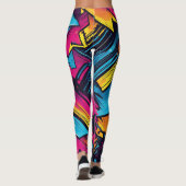 Lebhafter Pop Kunst Leggings mit feinen Leggings (Rückseite)