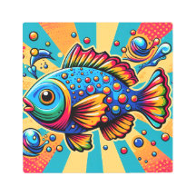 Lebhafter Pop Kunstfisch: Ein Abstecher in die bun