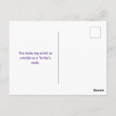 Lebhafter Pop Pointillism Yorkshire Terrier Art Postkarte (Rückseite)