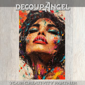 Lebhafter Pop Sensual Woman Kunst, Dichtung und Mu Seidenpapier