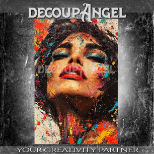 Lebhafter Pop Sensual Woman Kunst, Dichtung und Mu Seidenpapier