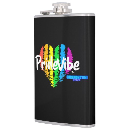 Lebhafter PrideVibe Flask: Carry Pride mit Regenbo Flachmann (Links)