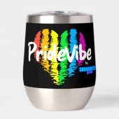 Lebhafter PrideVibe: Sip in Rainbow Heart Style (Vorderseite)