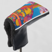 Lebhafter psychedelischer Pop Art Groovy Retro Des Golf Headcover (3/4 Vorderseite)