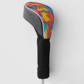 Lebhafter psychedelischer Pop Art Groovy Retro Des Golf Headcover (angewinkelt)