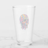 Lebhafter psychedelischer Schädel Glas (Rückseite)