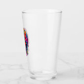Lebhafter psychedelischer Schädel Glas (Links)