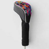Lebhafter psychedelischer Schädel Golf Headcover (angewinkelt)