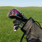 Lebhafter psychedelischer Schädel Golf Headcover (In SItu)