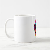 Lebhafter psychedelischer Schädel Kaffeetasse (Links)