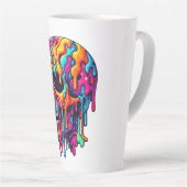 Lebhafter psychedelischer Schädel Milchtasse (Rechte Ecke)