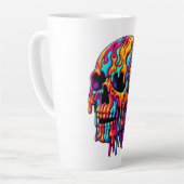 Lebhafter psychedelischer Schädel Milchtasse (Linke Ecke)