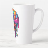 Lebhafter psychedelischer Schädel Milchtasse (Rechts)