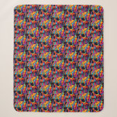 Lebhafter psychedelischer Schädel Sherpadecke (Vorderseite)