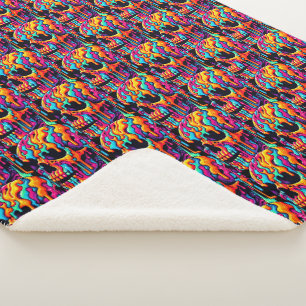 Lebhafter psychedelischer Schädel Sherpadecke
