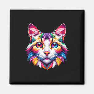 Lebhafter Rainbow Cat Cat Lovers Kitty Enthusiast Magnet