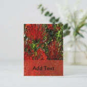 Lebhafter Red Orange Firebush Postkarte (Stehend Vorderseite)