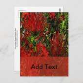 Lebhafter Red Orange Firebush Postkarte (Vorne/Hinten)