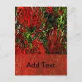 Lebhafter Red Orange Firebush Postkarte (Vorderseite)
