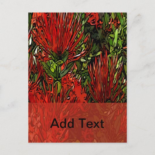 Lebhafter Red Orange Firebush Postkarte (Vorderseite)