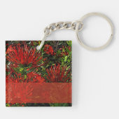 Lebhafter Red Orange Firebush Schlüsselanhänger (Rückseite)