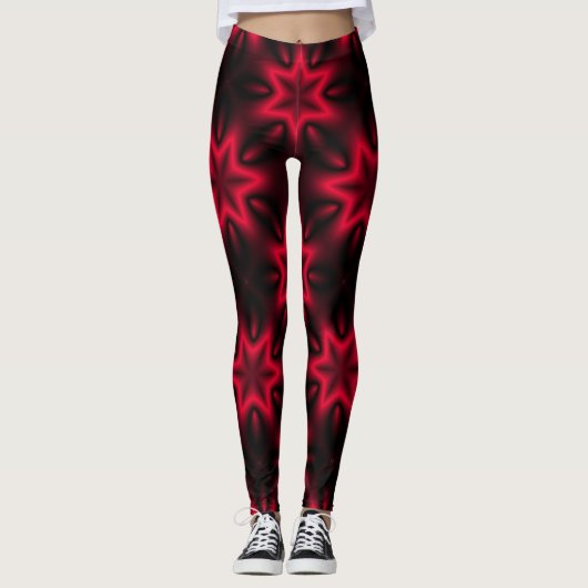 Lebhafter Red Star Leggings (Vorderseite)