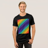 Lebhafter Regenbogen Tri-Blend Shirt (Vorderseite voll)