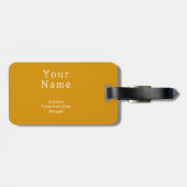 Lebhafter Regenbogen und Imitate Glitzer Unicorn Gepäckanhänger (Rückseite horizontal)