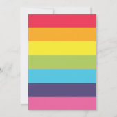 Lebhafter Regenbogen zum Geburtstag Einladung (Rückseite)