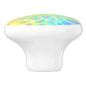 Lebhafter Regenbogenleopardenmuster individuelle N Keramikknauf (Seitenansicht)