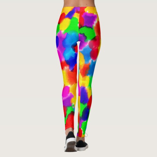 Lebhafter Regenbogensommer Leggings (Rückseite)