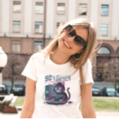 Lebhafter Retro 90er Cat Hacker T - Shirt