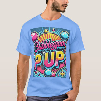 Lebhafter Retro "Bubblegum Pop" Kunst, Dichtung un T-Shirt