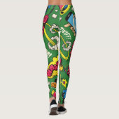 Lebhafter Retro Comic Leggings Pop Farbschimmer (Rückseite)