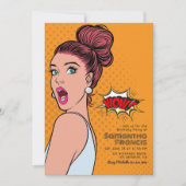 Lebhafter Retro Pop Art Geburtstag Bash Einladung (Vorderseite)