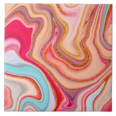 Lebhafter Retro-Stil Marmor Wasserfarbe Glitzer Fliese (Vorderseite)