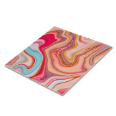 Lebhafter Retro-Stil Marmor Wasserfarbe Glitzer Fliese (Seite)