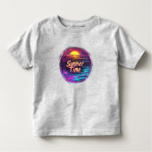 Lebhafter Retro "Summer Time" Sonnenuntergang T - Kleinkind T-shirt (Vorderseite)