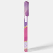 Lebhafter rosa Alkoholtink und Glitzer Telefongehä Case-Mate iPhone Hülle (Rückseite / Rechts)