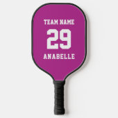 Lebhafter rosa Athletic Team Name Jersey Nummer Te Pickleball Schläger (Vorderseite)