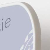 Lebhafter rosa gelber Random Mandala auf blauer Be Pickleball Schläger (Linke Seite)