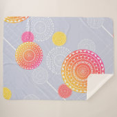 Lebhafter rosa Gelber Random Mandala Sherpadecke (Vorderseite (Horizontal))