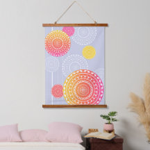 Lebhafter rosa Gelber Random Mandala