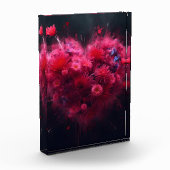 Lebhafter rosa Herzschlag Fotoblock (Links)