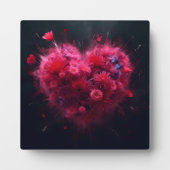 Lebhafter rosa Herzschlag Fotoplatte (Vorderseite)