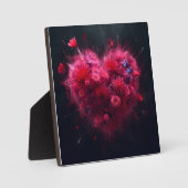 Lebhafter rosa Herzschlag Fotoplatte (Vorderseite)